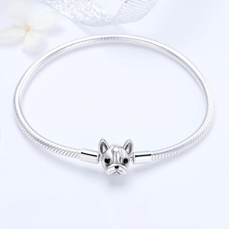 (kép) PANDORA típusú karkötő aranyos bulldog - SCB075 - Megtekintés 3