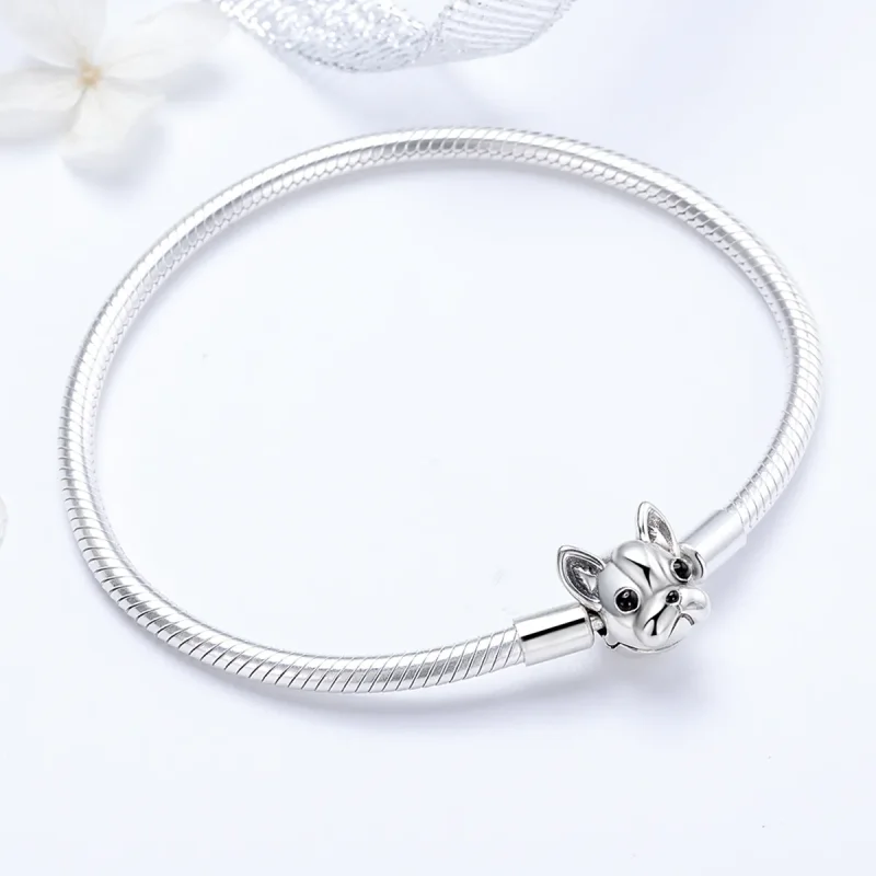 (kép) PANDORA típusú karkötő aranyos bulldog - SCB075 - Megtekintés 6