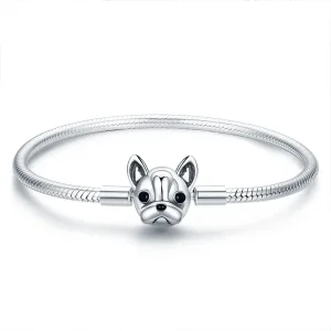 PANDORA típusú karkötő aranyos bulldog - SCB075 (kép) PANDORA típusú karkötő aranyos bulldog - SCB075
