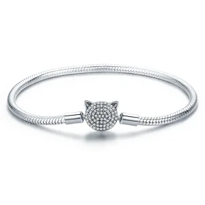 PANDORA típusú karkötő aranyos macska - SCB053 (kép) PANDORA típusú karkötő aranyos macska - SCB053