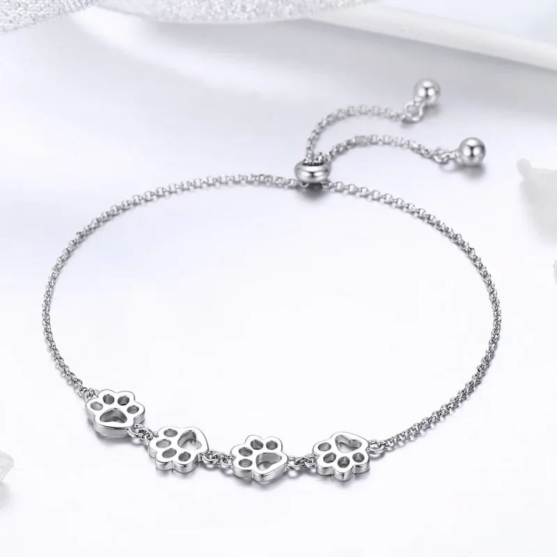 (kép) PANDORA típusú karkötő aranyos pet karom jelek - SCB096 - Megtekintés 6