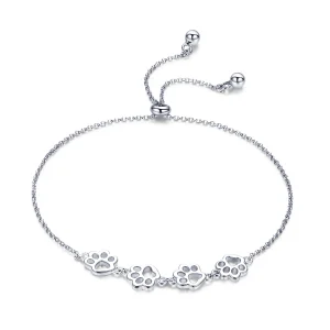 PANDORA típusú karkötő aranyos pet karom jelek - SCB096 (kép) PANDORA típusú karkötő aranyos pet karom jelek - SCB096