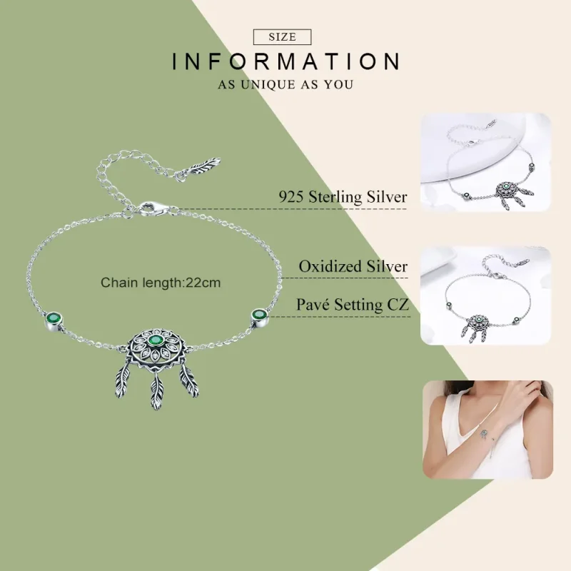 (kép) PANDORA típusú karkötő dreamcatcher - SCB078 - Megtekintés 4