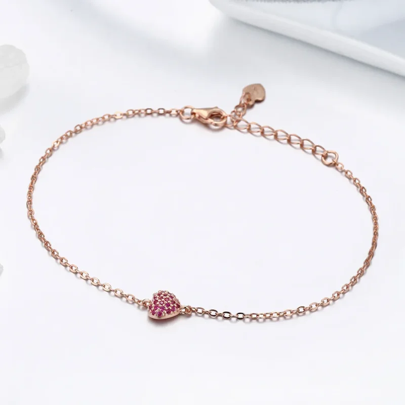 (kép) PANDORA típusú karkötő elegáns szív - SCB050 - Megtekintés 3