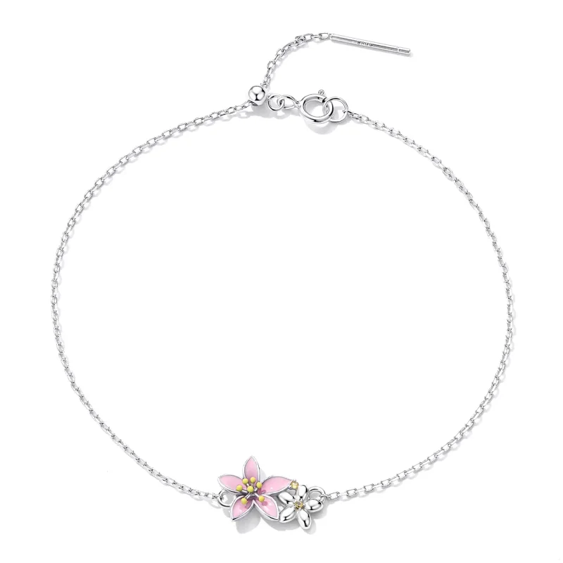 (kép) PANDORA típusú karkötő Gyönyörű Sakura - SCB232 - Megtekintés 2
