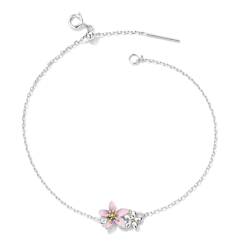 (kép) PANDORA típusú karkötő Gyönyörű Sakura - SCB232 - Megtekintés 3
