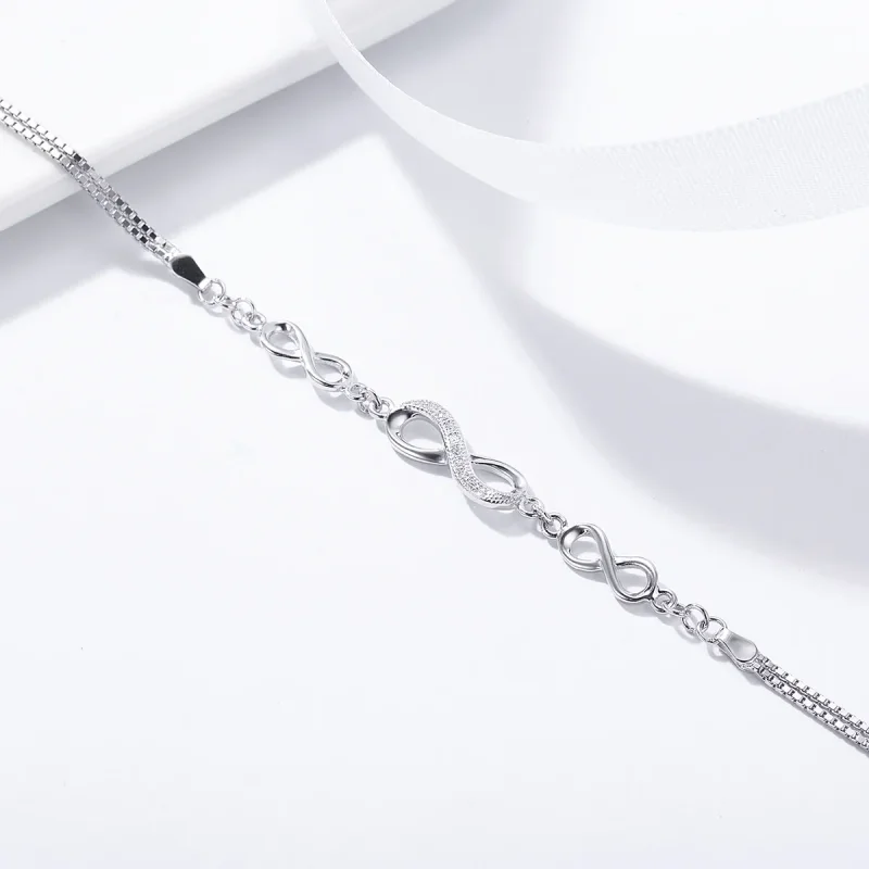 (kép) PANDORA típusú karkötő végtelen elegancia - SCB037 - Megtekintés 4