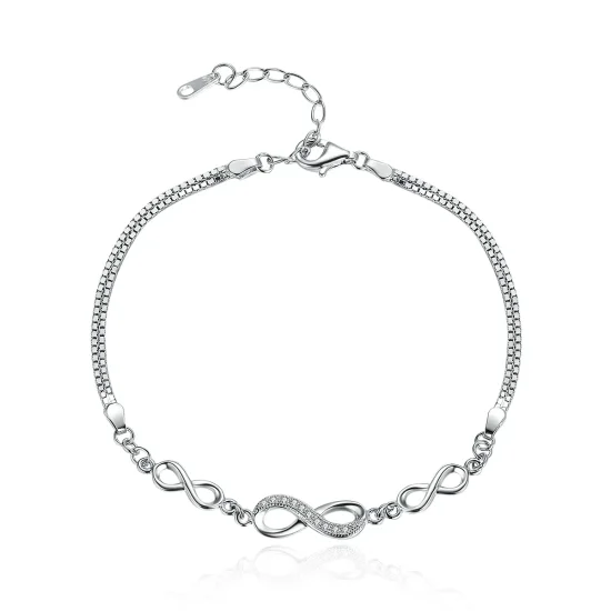 (kép) PANDORA típusú karkötő végtelen elegancia - SCB037