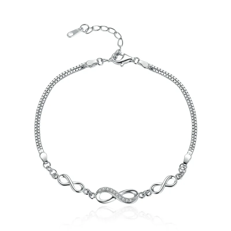 (kép) PANDORA típusú karkötő végtelen elegancia - SCB037