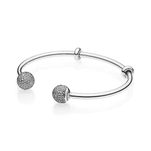 Ezüst nyitott karperec - 596438CZ (kép) Ezüst nyitott karperec - 596438CZ