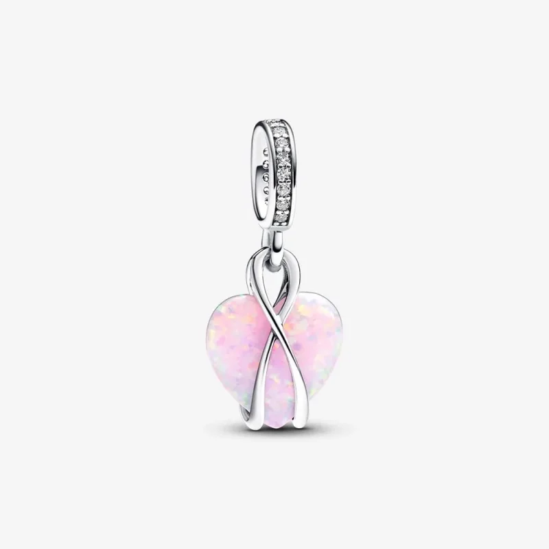 (kép) Pandora Anya opálfényű szív függő charm - 793202C01