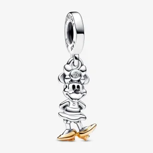 (kép) Pandora Disney 100. évfordulós Minnie egér függő charm 0,009 karátos, laboratóriumban növesztett gyémánttal - 792559C01