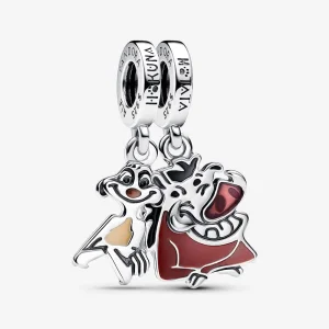 (kép) Pandora Disney Az oroszlánkirály Timon és Pumbaa megosztható függő charm - 793357C01