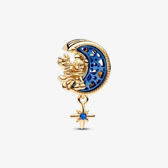 (kép) Pandora Disney Mickey egér és Minnie egér félhold charm - 762956C01