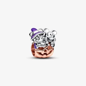 (kép) Pandora Disney Mickey egér és Minnie egér Halloween tök charm - 782816C01