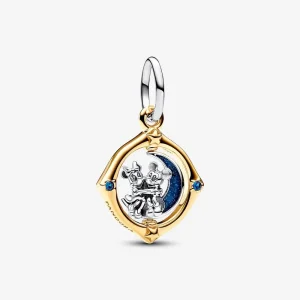 (kép) Pandora Disney Mickey egér és Minnie egér kéttónusú forgó hold függő charm - 762955C01