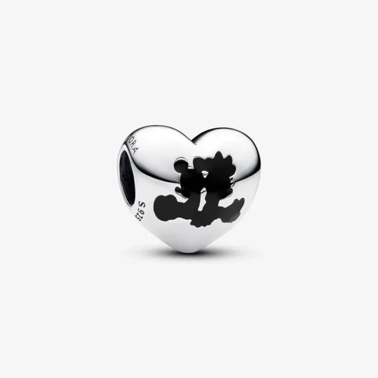 (kép) Pandora Disney Mickey egér és Minnie egér szív charm - 793092C01