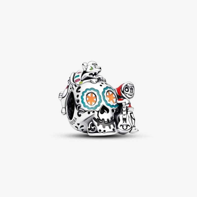 (kép) Pandora Disney Pixar Coco Miguel és Dante koponya foszforeszkáló charm - 792817C01