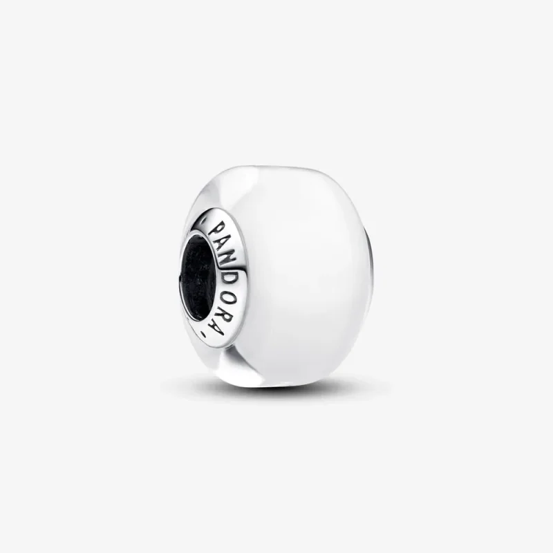 (kép) Pandora Fehér mini muranói üveg charm - 793118C00