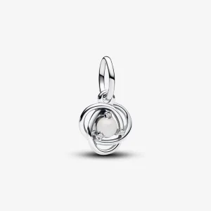 (kép) Pandora Fehér örökkévalóság kör függő charm - 793125C06
