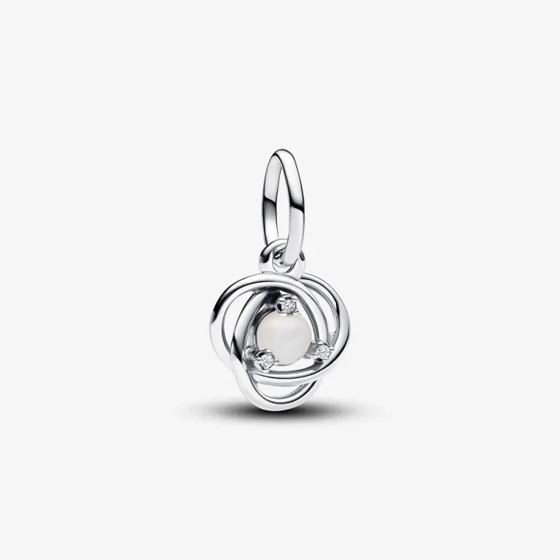 (kép) Pandora Fehér örökkévalóság kör függő charm - 793125C06