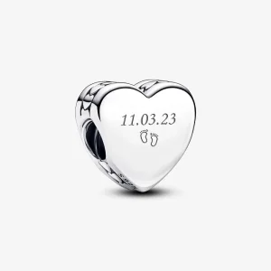 (kép) Pandora Gravírozható szív charm - 792015