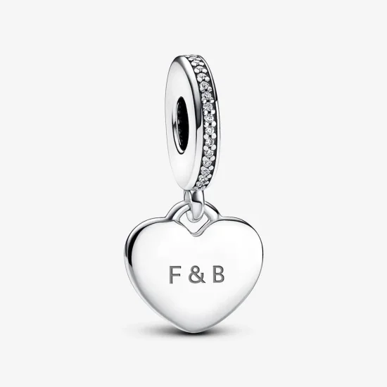 (kép) Pandora Gravírozható szív függő charm - 798761C01