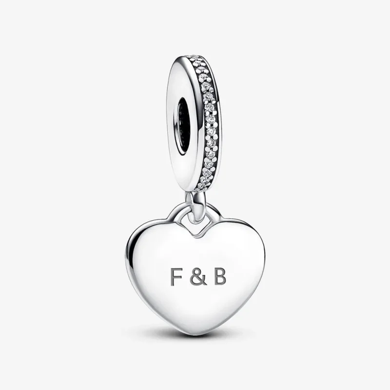 (kép) Pandora Gravírozható szív függő charm - 798761C01