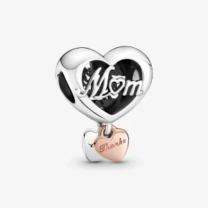 (kép) Pandora „Köszönöm, anya” szív charm - 789372C00