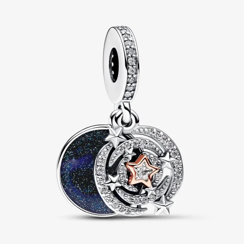 (kép) Pandora Kéttónusú hullócsillag dupla függő charm - 782975C01