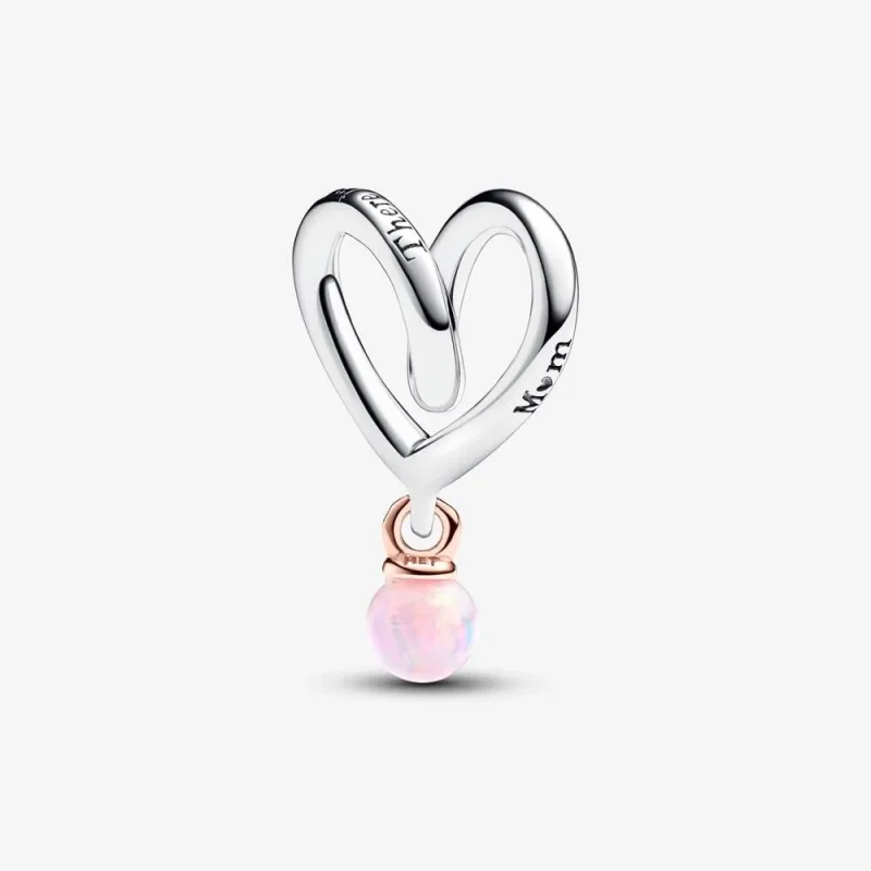 (kép) Pandora Kéttónusú körülölelő szív charm - 783242C01