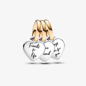 Pandora Kéttónusú megosztható barátság tripla függő charm - 762722C00 (kép) Pandora Kéttónusú megosztható barátság tripla függő charm - 762722C00