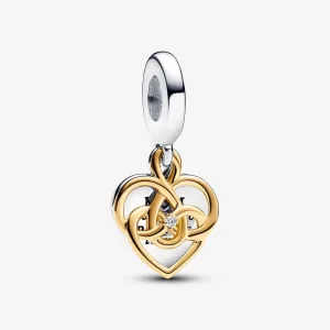 Pandora Laboratóriumban növesztett gyémánt gravírozható anya dupla függő charm - 763237C01 (kép) Pandora Laboratóriumban növesztett gyémánt gravírozható anya dupla függő charm - 763237C01