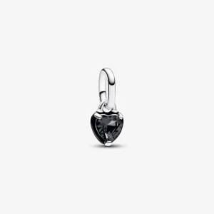 (kép) Pandora ME fekete csakra szív mini függő charm - 793042C01