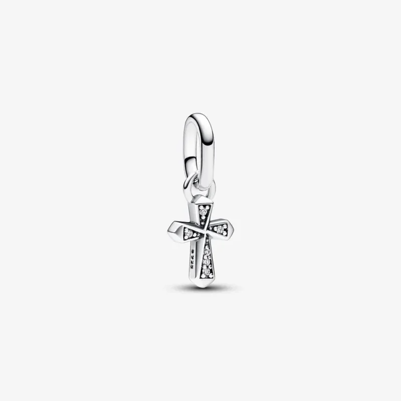 (kép) Pandora ME szikrázó kereszt mini függő charm - 793044C01