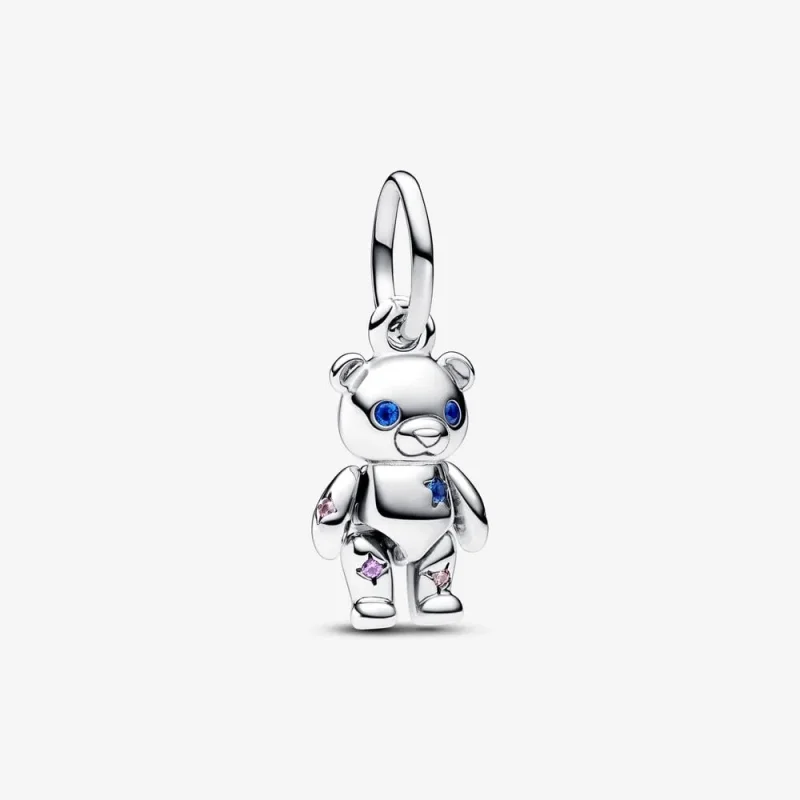 (kép) Pandora Mozgatható teddy mackó függő charm - 792986C01