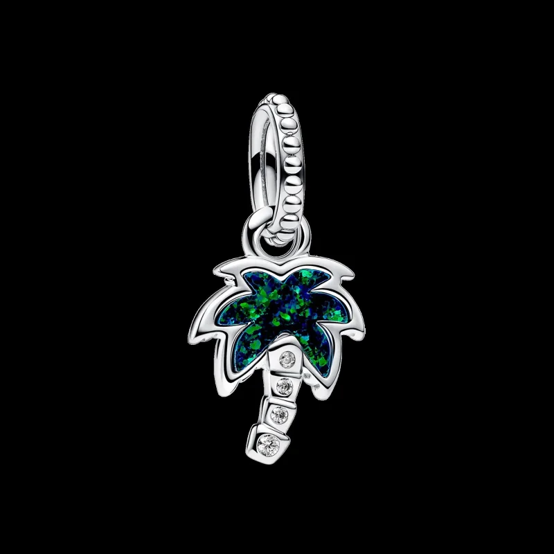 (kép) Pandora Opálfényű zöld pálmafa függő charm - 793352C01