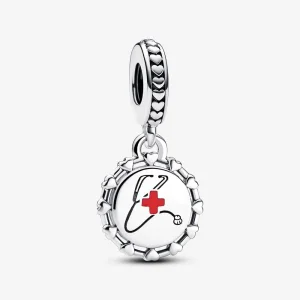 (kép) Pandora Stethoscope Engravable Dangle Charm - 792275C00_E013