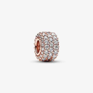 Pandora Szikrázó pavé háromsoros charm - 782820C01 (kép) Pandora Szikrázó pavé háromsoros charm - 782820C01