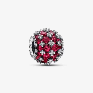 (kép) Pandora Szikrázó pavé rózsaszín kerek charm - 792630C03