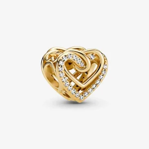 Pandora Szikrázó összefonódó szívek charm - 769270C01 (kép) Pandora Szikrázó összefonódó szívek charm - 769270C01