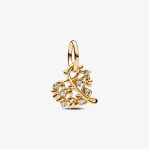 (kép) Pandora Szikrázó szív és családfa függő charm - 752604C01