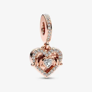Pandora Szív és Anya függő charm - 789402C01 (kép) Pandora Szív és Anya függő charm - 789402C01