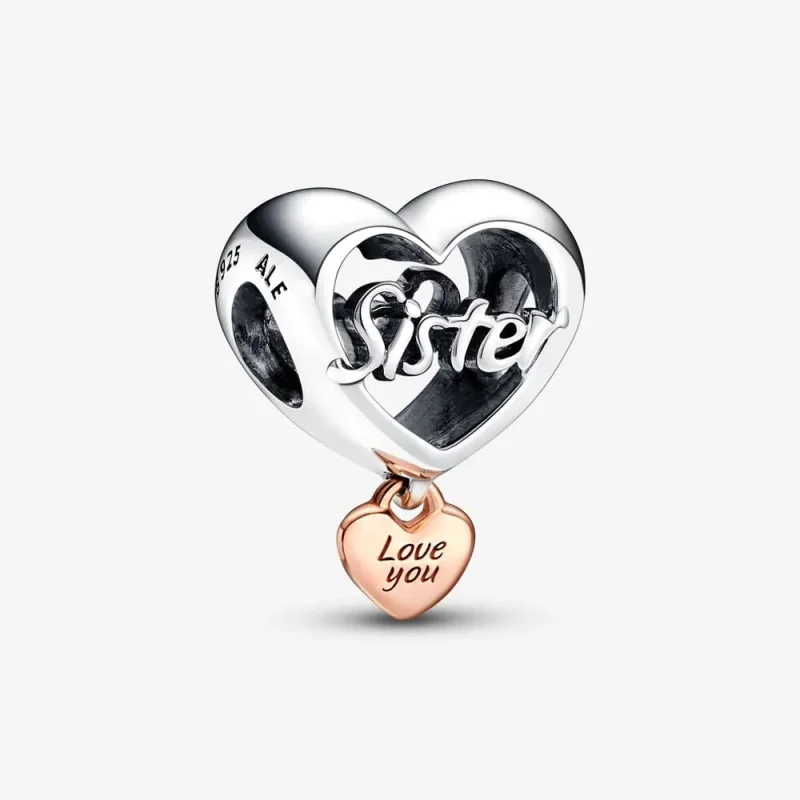 (kép) Pandora Testvéri szeretet szív charm - 782244C00