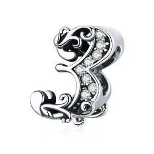 (kép) PANDORA típusú 3. szám charm - SCC1418-3