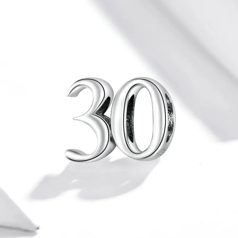 (kép) PANDORA típusú 30. születésnap charm - SCC1622 - Megtekintés 2
