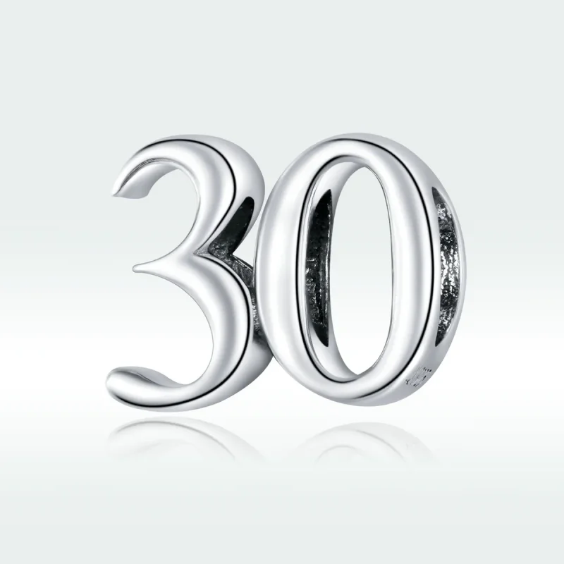 (kép) PANDORA típusú 30. születésnap charm - SCC1622 - Megtekintés 5
