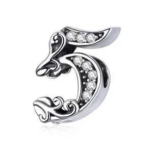 (kép) PANDORA típusú 5. szám charm - SCC1418-5