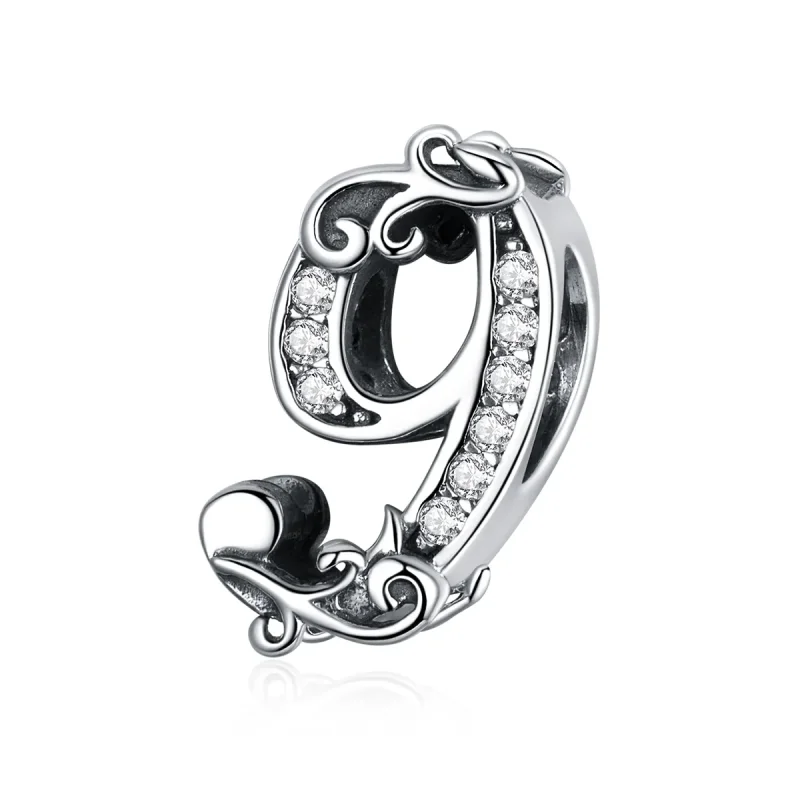 (kép) PANDORA típusú 9. szám charm - SCC1418-9