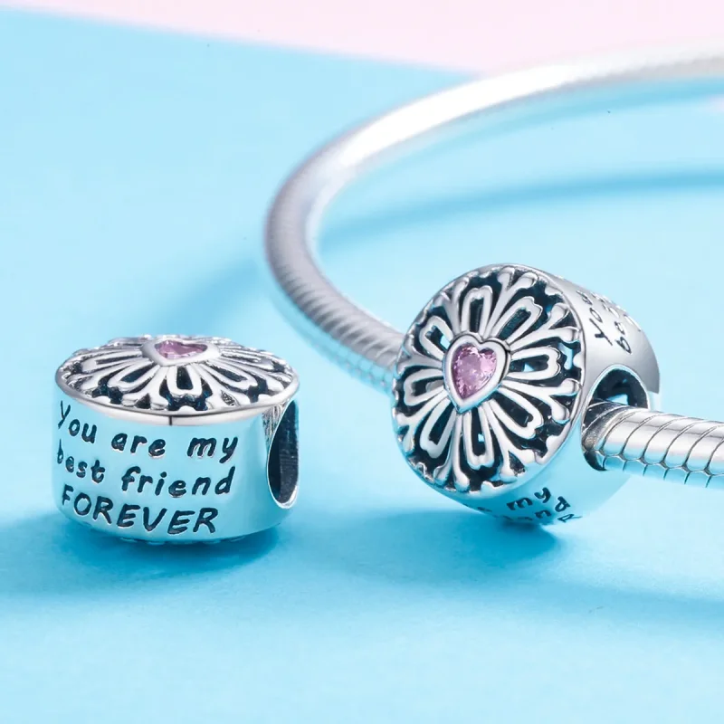 (kép) PANDORA típusú A barátság virága Charm - SCC740 - Megtekintés 4